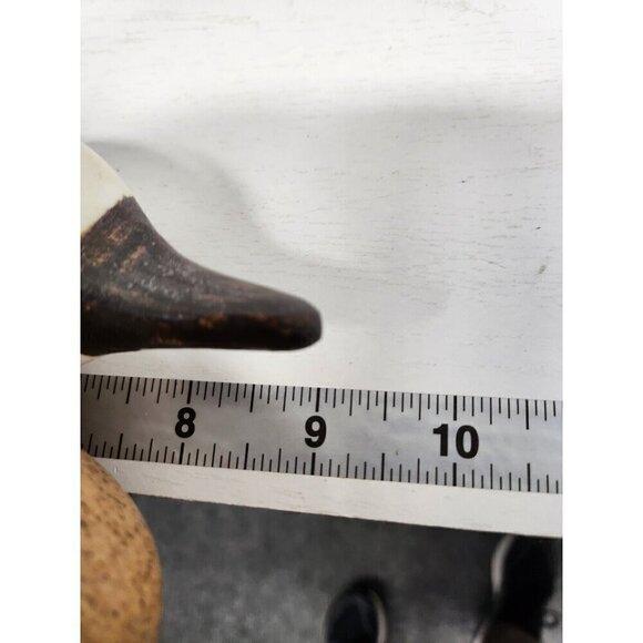 Vintage Ceramic Duck Figurine Farmhouse Country Decor Gray Beige Hand Painted - Picture 9 of 10